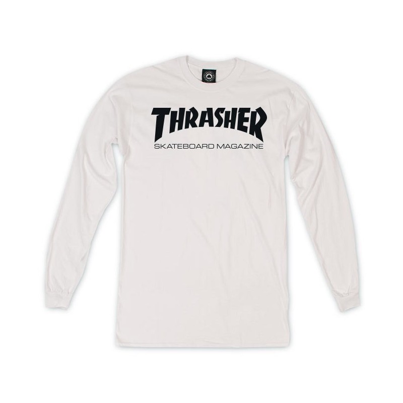 Camiseta THRASHER - LONGSLEEVE WHITE