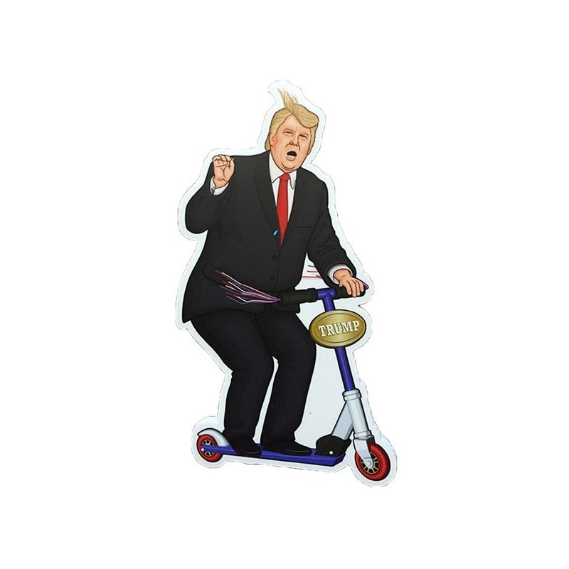 Trump Rides a Scooter