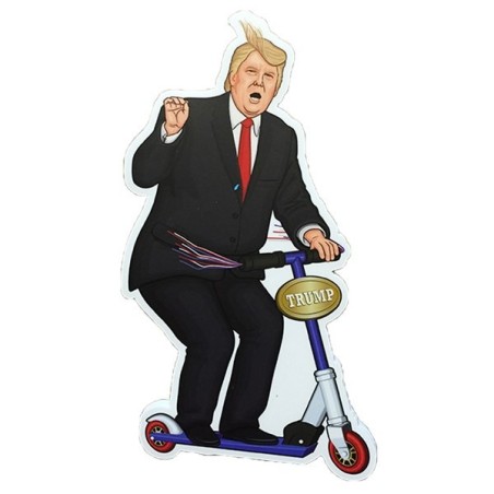 Trump Rides a Scooter