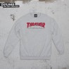 Sudadera Thrasher - Outlined Crew Grey-Red