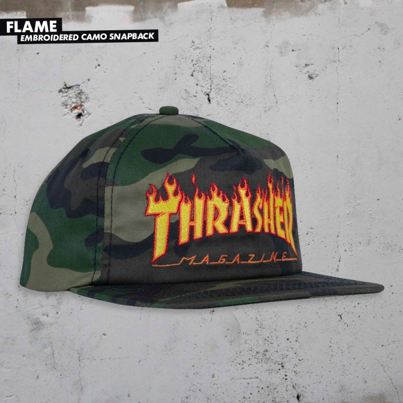 Gorra THRASHER - FLAME CAMO SNAPBACK