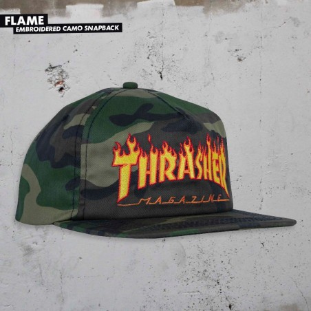 Gorra THRASHER - FLAME CAMO SNAPBACK
