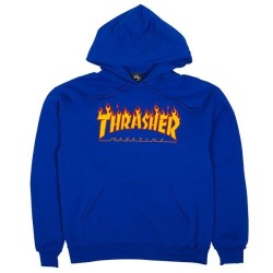 Sudadera THRASHER - FLAME HOOD ROYAL