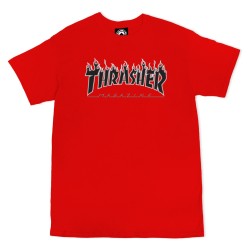 Camiseta THRASHER - FLAME LOGO RED