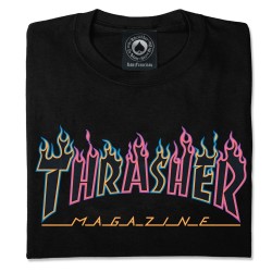 Camiseta THRASHER - DOUBLE FLAME NEON