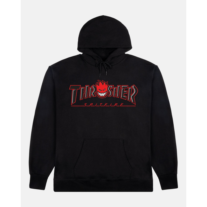 Sudadera THRASHER X SPITFIRE-BIG HEAD OUTLINE HOOD