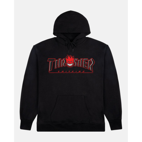 Sudadera THRASHER X SPITFIRE-BIG HEAD OUTLINE HOOD