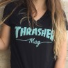 Camiseta Chica Thrasher  - Mag Logo Vneck Black